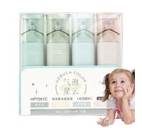 Glitter Marker Pens - 4 Pieces Pastel Highlighters, Smooth Writing Tools, Sparkling Colour Set, Smudge-proof Ink Pens | Glitter Pens for School, Office, Journaling, Notes, Creative