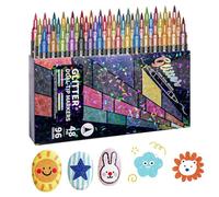 Glitter Markers - Double Tip Pens,Outline Shimmer Colors | Markers,Quick Drying Water Based Craft Marker, Vibrant Effects For Creative Drawing Cards Scrapbooks And Coloring Projects