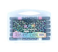 Glitter Markers for Adults | 12-Piece Quick-Drying Art Supplies,Brush Tip Highlighter Markers,for Boys Girls Beginner Artist Crafting Scrapbooking Illustration Journaling Drawing