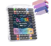 Glitter Markers for Kids | Double Side Art Pens | Glitter Marker Pens,for School Craft Project Greeting Birthday Cards Birthday Kids Teens Adults Girls Boys