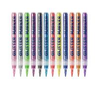 Glitter Markers,Quick-Drying Pens - DIY Craft Painting Pens - for Kids Teens Adults Students Artists Teachers Home Office School Scrapbooking Greeting Cards Journaling
