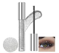 Glitter Mascara Silver Diamond Sparkle Shimmer Waterproof for Shiny Slender Curled Lashes Long-Lasting Festival Carnival Wedding Party Bling Bling