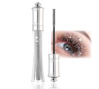 Glitter Mascara, Sparkly Waterproof Silver Mascara for Eyelashes, Glitter Mas/cara for Eyelashes, Shimmering Mas/cara, Long-Lasting Smudge Proof Curl & Volume for Party Festival Wedding & Christmas
