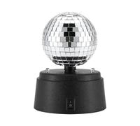 Glitter Mirror Disco Ball Light, Rotating Mini Disco Balls, Party Stage Lights, Party Decoration Small Dance Stage for Home Parties, Bars, Perfect for Tabletops, Kids Parties