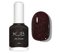 Glitter Nail Polish - Black Nail Polish - Diamond Quick Dry Nail polish No UV Need - Glossy Flash Reflective Long Lasting Chip Resistant - Sparkle Shiny Shimmer Black Nail Varnish For Home Manicure