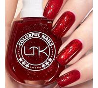 Glitter Nail Polish, Diamond Quick Shining Dry Nail Polish No UV Lamp Curing, Long Lasting, Chip Resistant, Non-Toxic, Quick Drying, Salon & at Home Manicure (7#Burgundy)