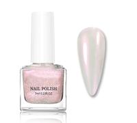 Glitter Nail Polish, Holographic Nail Varnish, Diamond Glitter Quick Dry Polish, No UV Lamp Curing, Long Lasting, Chip Resistant, Non-Toxic, Salon & At Home Manicure (7#Milky Way))