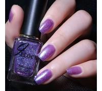 Glitter Nail Polish, Laser Nail Varnish, Diamond Glitter Quick Dry Nail Polish No UV Lamp Curing, Chip Resistant, Non-Toxic, Long-Lasting for Women & Girls At-Home Manicure (7#Purple)