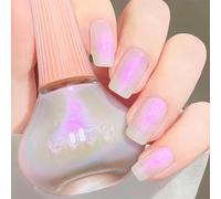 Glitter Nail Polish, Mermaid Pearl Nail Varnish, Aurora Sequins Nail Art Varnish, Quick Dry & Long-lasting Nail Polish Gel for Women Girls Nail Manicure - No Need Bake 12ml