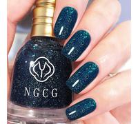 Glitter Nail Polish, Nude Nail Varnish, Diamond Glow Bell Shape Quick Drying Nail Polish, Long Lasting, Bright Colours, Non-Toxic, No UV Lamps Needed, Nail Gel For Women (22#)