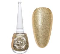 Glitter Nail Polish,Quick Dry Glitter Gold Nail Polish,Reflective Shimmer Gold Nail Varnish,Holographic Sparkle Long-lasting Color High Glossy Shiny,Iridescent Chrome Nail Art Manicure
