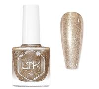 Glitter Nail Polish,Quick Dry Glitter Gold Nail Polish,Reflective Shimmer Gold Nail Varnish,Holographic Sparkle Long-lasting Color High Glossy Shiny,Iridescent Chrome Nail Art Manicure
