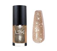 Glitter Nail Polish - Quick Dry Glitter Gold Nail Varnish - Sparkly Shimmer Diamond Holographic High Glossy Shiny Nail Polish - Long-last No Need UV Cure No Chip Nail Paint for Women DIY Nail Art 7ml