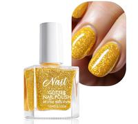 Glitter Nail Polish Quick Dry-Gold Nail Varnish-Super Sparkling Color Vegan Holographic Nail Polish-No UV Light Needed,Long Lasting-Salon Manicure,Womens Gift Sets
