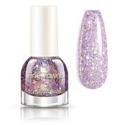 Glitter Nail Polish - Quick Dry Pink Nail Varnish - Flash Shinny Pink - Glitter Nail Varnish - Holographic Shimmer And Shine Glimmer Long-lasting Sequins Nail Art Varnish No UV Need