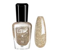 Glitter Nail Polish - Sparkly Gold Nail Varnish - Diamond Shinny Gold Holographic Nail Varnish - Long Lasting Chip Resistant Nail Paint for Women Girls DIY Manicure - Vegan Nail Polish