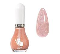 Glitter Nail Varnish - Nude Pink Shimmer Nail Polish - Neutral Nail Varnish - Quick Dry Holographic French Manicure - 7 Days Lasting No Need UV Polish for Women DIY Nail Art Manicure
