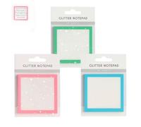 Glitter Notepad 2.0, Glitter Sticky Notes, Clear Post It Notes Transparent, Sparkle Sticky Notes, Notepads Stationery, for Book Tabs, School Supplies, for Lovely Gift for Girls(Mix3)