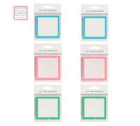 Glitter Notepad 2.0, Glitter Sticky Notes, Clear Post It Notes Transparent, Sparkle Sticky Notes, Notepads Stationery, for Book Tabs, School Supplies, for Lovely Gift for Girls(Mix6)