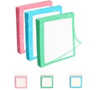 Glitter Notepad Sticky Notes，Transparent Notes, Small to Do List，Self-Adhesive Waterproof Pads Office Supplies(Mix)