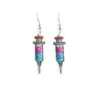 Glitter Nurse Day Earrings Medical Day Earrings Stethoscope Nurse Uniform Lung Heart Cute Acrylic Earring Nurse Appreciation Gifts, 1, Resin, No Gemstone