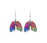 Glitter Nurse Day Earrings Medical Day Earrings Stethoscope Nurse Uniform Lung Heart Cute Acrylic Earring Nurse Appreciation Gifts, 1, Resin, No Gemstone