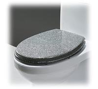Glitter Oval Soft Close Toilet Seat with Quick Release for Easy Cleaning Resin Material