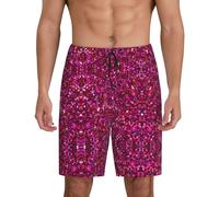 Glitter Pattern Men'S Soft Sleep Shorts, Comfy Lounge Sleeping Shorts Pants Breathable Summer Sleepwear