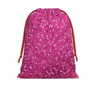Glitter pattern -Print Drawstring Gifts Bags L Size - Soft Flannel Fabric Reusable For Wedding Party Favors Gifts Packaging