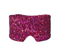 Glitter Pattern Print Sleep Eye and Ear Muffs Mask - Adjustable Yoga Travel Headband, Keep Warm Shading Comfortable Aid