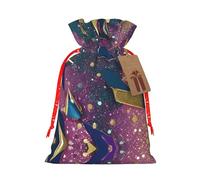 Glitter Pattern Print Small Drawstring Pouch For Gifts,Reusable Gift Bag,For Holiday And Party Presents
