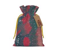 Glitter Pattern Print Small Drawstring Pouch For Gifts,Reusable Gift Bag,For Holiday And Party Presents