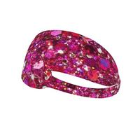 Glitter Pattern Print Sports Headbands For Men Women, Moisture Wicking Sweat Band Elastic Wide Hair Bands,For Running, Cycling, Basketball, Gym Exercise, Football