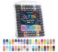 Glitter Pens For Crafts - Vibrant Drawing Coloring Markers, Smooth Flow Ink Set, Creative Art Writing Tools | Fun Decorative Crafting Choice For Girls Kids Women Adults Easter Christmas Birthd