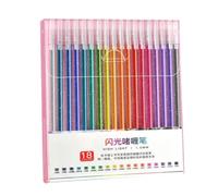 Glitter Pens - Glitter Marker Set For Scrapbooking, Coloured Writing Tools Kids Adults Coloring Books Cards Journaling Crafting Drawing Painting Shimmer Gel Ink Fine Tip Art School