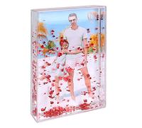 Glitter Picture Frame Liquid Best Friends Acrylic Floating Water Personalized Snow Globe Photo Frame Cute Family Couple Custom Gift