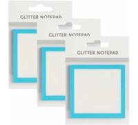 Glitter Post It Notes - Glitter Notepad Sticky Notes Sparkle Sticky Notes Clear Post It Note Pastel for Office Supplies(3pcs-a)