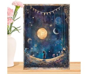 Glitter Puzzle Set - 27.5 Inch Night Scene Puzzle, Paper Velvet Puzle, DIY Decoration 1000 Pieces QuizFun Brain Teaser for Children Adults Office School Home Relaxation Meeting
