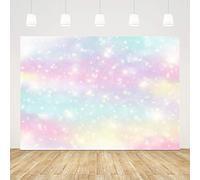 Glitter Rainbow Photo Backdrop Watercolor Newborn Photography Background 7x5ft Colorful 1st Birthday Backdrop Girl Party Decorations Baby Shower Supplies Cake Table Banner Bokeh Photo Booth Props