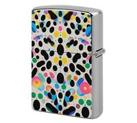 Glitter Rainbow Polka Dot Lighter Case Metal Protective Cover with Double-Sided Art Design, Cool Lighters Pouch Shockproof Lighter Cover for Men Women Gifts, Lighters Not Included