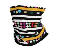 Glitter Rainbow Polka Dot Stripe Black And White 2 Fashionable And Versatile Sports Headscarf, Soft And Lightweight, Suitable For Various Sports Activities