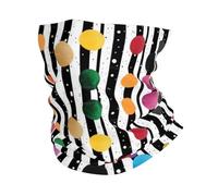 Glitter Rainbow Polka Dot Stripe Black And White Fashionable And Versatile Sports Headscarf, Soft And Lightweight, Suitable For Various Sports Activities