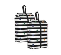 Glitter Rainbow Polka Dot Stripe Black and White Print Durable Travel Shoe Bags for Storage and Packing, Water-Proof Shoe Bag with Smooth Zipper