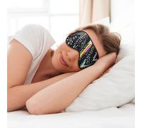 Glitter Rainbow Polka Dot Stripe Black and White Print Soft Eye Mask for Sleep Mask Sleep Eye Mask for Women Men Sleeping Sleeping Travel