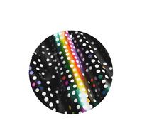 Glitter Rainbow Polka Dot Stripe Black And White Printing 10 Pcs Car Air Freshener Fragrant Sheets,Car Hanging Accessories With Strings For Decor