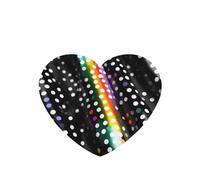 Glitter Rainbow Polka Dot Stripe Black And White Printing 10 Pcs Car Air Freshener Fragrant Sheets,Car Hanging Accessories With Strings For Decor