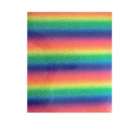 Glitter Rainbow Vinyl - Heat Transfer Craft Vinyl Roll, Waterproof Adhesive Tape | Design Material for Clothing, Indoor and Outdoor Cups, Fabric, Glass, Scrapbooking, Gift Making