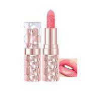 Glitter Red Lipstick, Shimmers Pink Lip Balm with Golden Glitters, Creamy Silky Smooth Sparkling Lip Makeup for Women, Silky Long Lasting High Pigmented Light Lip Color