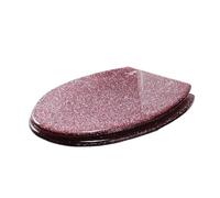 Glitter Resin Toilet Seat, Universal U/V/O, Thicken Slow Close(Pink)