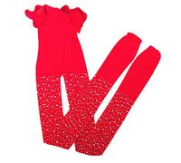 Glitter Rhinestone Pantyhose Stockings Kids Girls Fishnet Tights Toddler Mesh Tights Glitter Leggings Long Sock Stockings Mesh Silk Kids Pantyhose (Red, 7-12 Years)